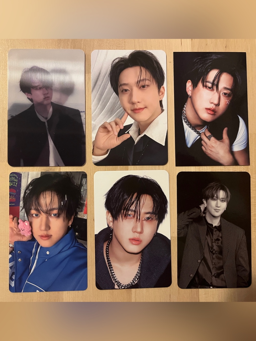 Set of 6 OFFICIAL Changbin of Stray Kids photocards (set #6)